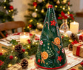 GRANDMA WILD'S Festive Gingerbread Shaped Biscuits in Embossed Musical Merry Christmas Tree Tin 250g