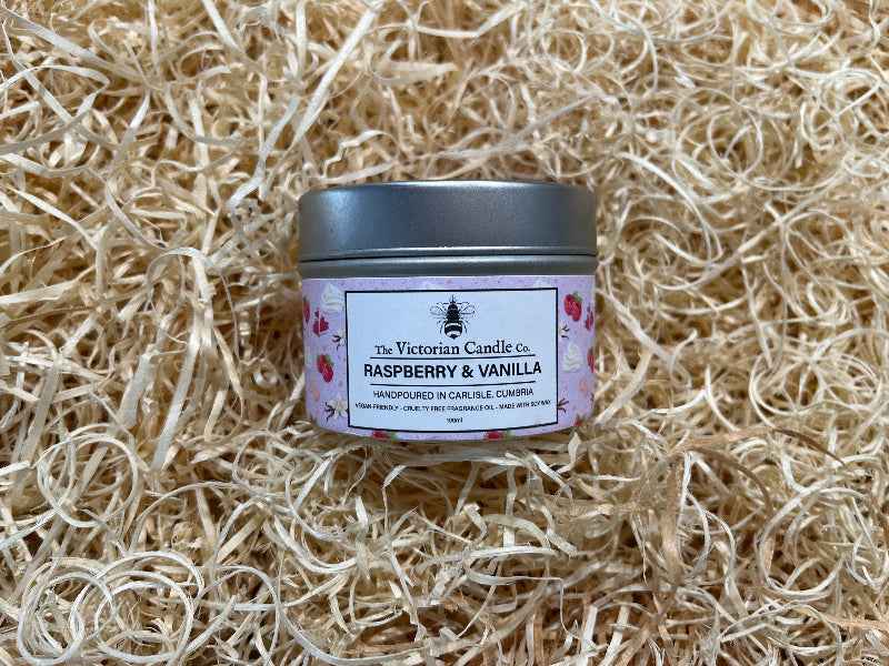 Raspberry & Vanilla Candle 100ml - The Courtyard Marketplace