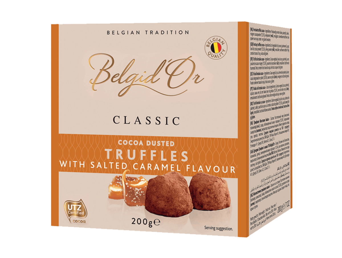 Belgid’Or Belgian Cocoa-Dusted Salted Caramel Truffles, 200g