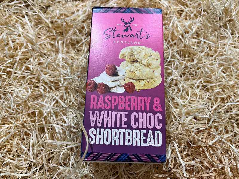 Stewarts Raspberry & White Choc Shortbread