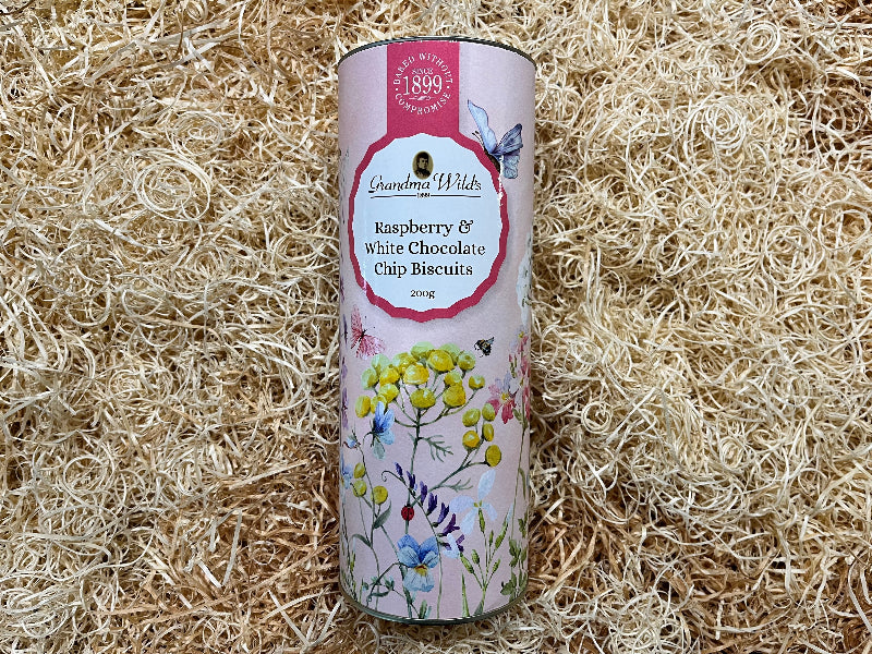 Cylindrical packaging with floral design on a straw background