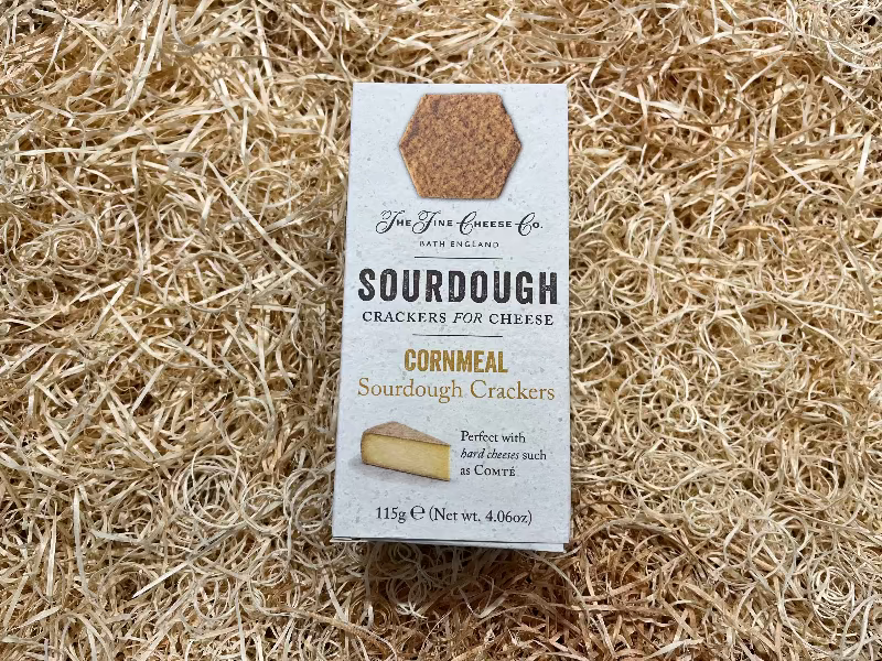 Cornmeal Sourdough Crackers