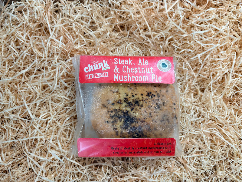 Gluten Free Steak, Ale & Chestnut Mushroom Pie